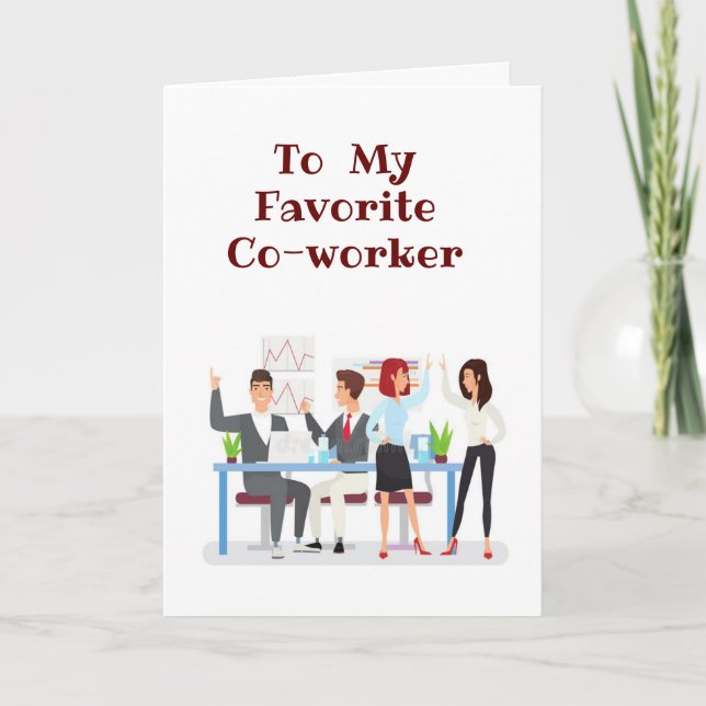 *LYCKLIG THANKSGVING* FAVORITE CO-WORKER HELGDAG C HELGKORT (Framsida)