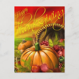 Lycklig Thanskgiving Vykort