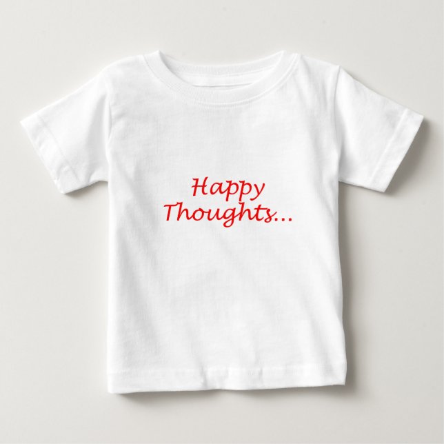 "Lycklig Thoughts", hårdklädd t-shirt för barn (Framsida)