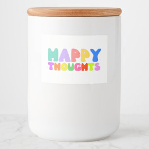 Lycklig Thoughts Mat Etiketter