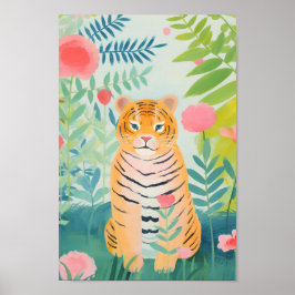Lycklig Tiger Poster