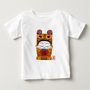 Lycklig tigerbaby t shirt