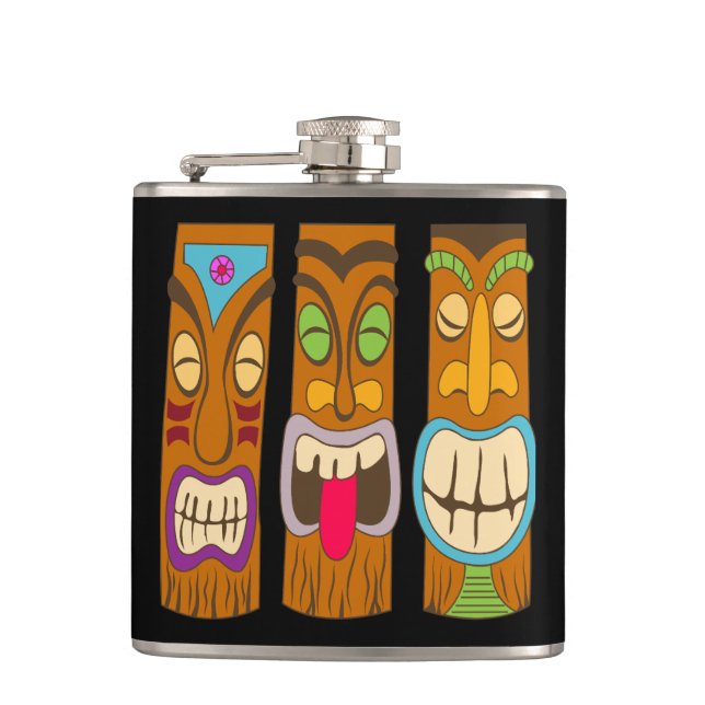 Lycklig Tiki Statues, Lusnyj Black Fickplunta (Framsidan)