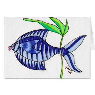 Lycklig till Blue Hälsningskort