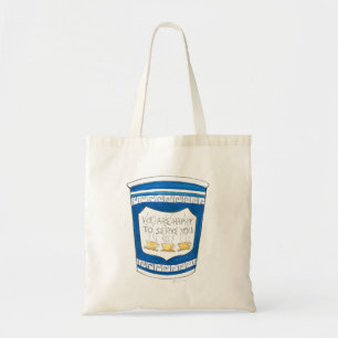 Lycklig till  dig NYC Blue Grec Deli Coffee Kopp Tygkasse