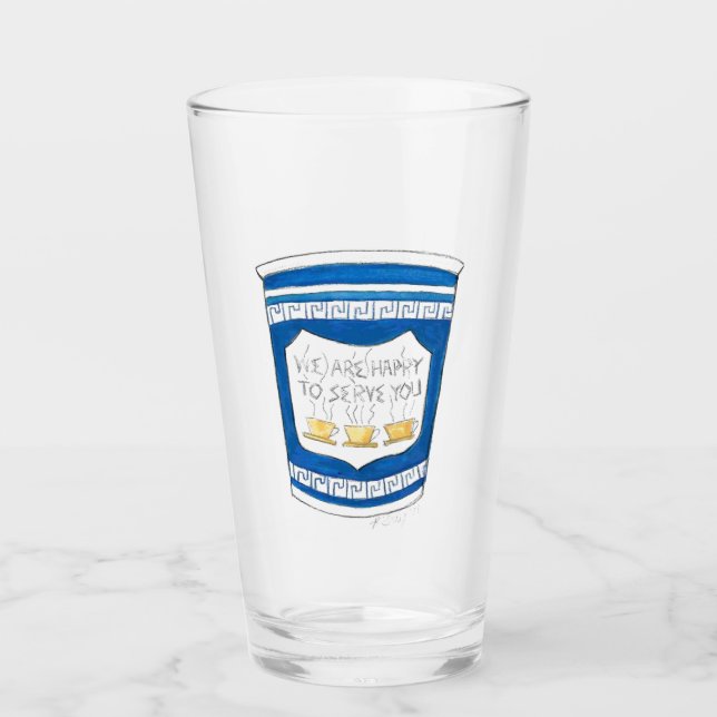 Lycklig till  grekiska Middag-kaffet Kopp (Framsida)