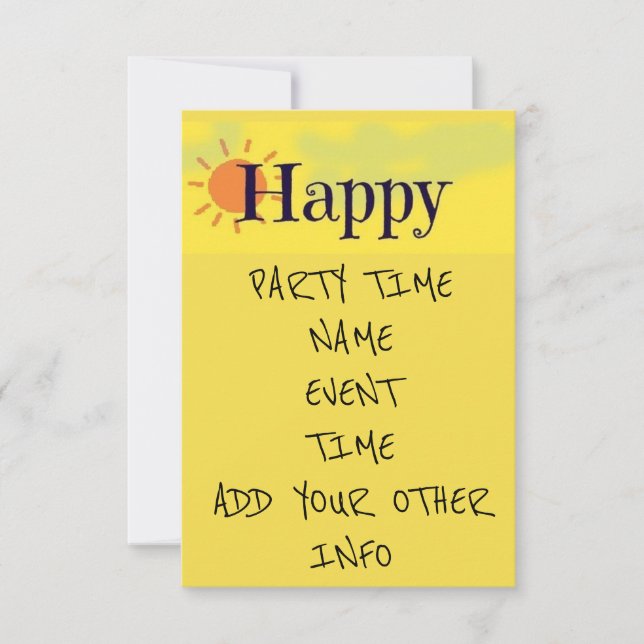 **LYCKLIG TILLFÄLLE*** **HÄNDELSE** & **PARTY* INB INBJUDNINGAR (Framsida)