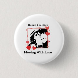 Lycklig tillsammans med Kärlek Heart Ram Knapp