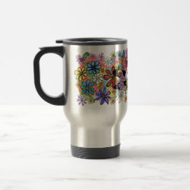 Lycklig Times Flowers och Dragonfly Resemugg