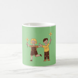 lycklig timmar kaffemugg