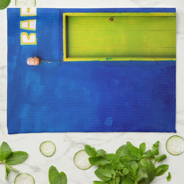 Lycklig timmar kökshandduk (Vikta)