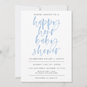 LYCKLIG TIMME BABY SHOWER - BLUE INBJUDNINGAR