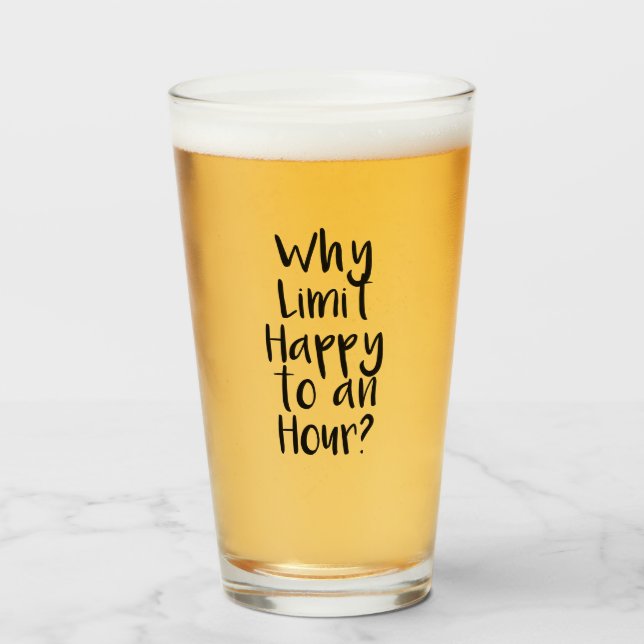 Lycklig timme för öl glaskopp (Framsida fylld)