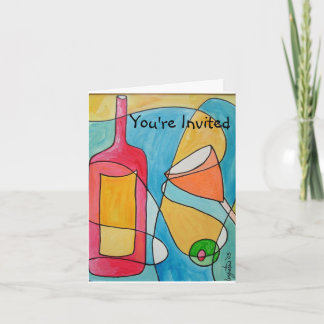 Lycklig timme för partyinbjudan inbjudan