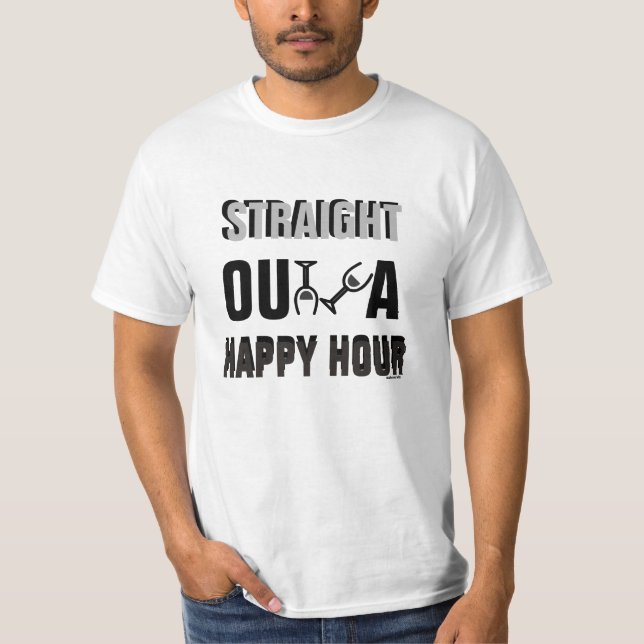 Lycklig timme för raksträcka OUTTA Tee Shirt (Framsida)
