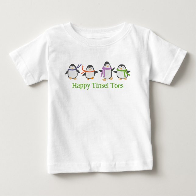 Lycklig Tinsel Toes T Shirt (Framsida)