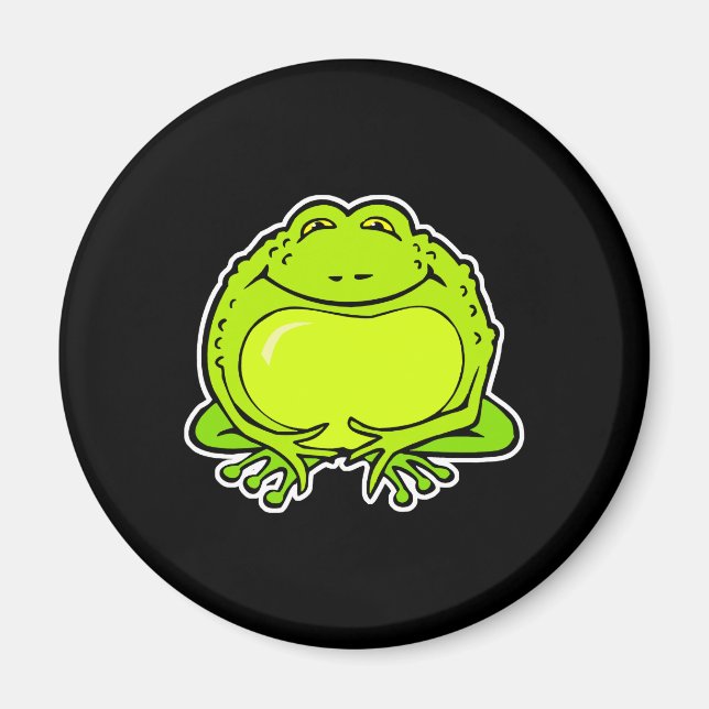 lycklig tjock groda magnet (Framsidan)
