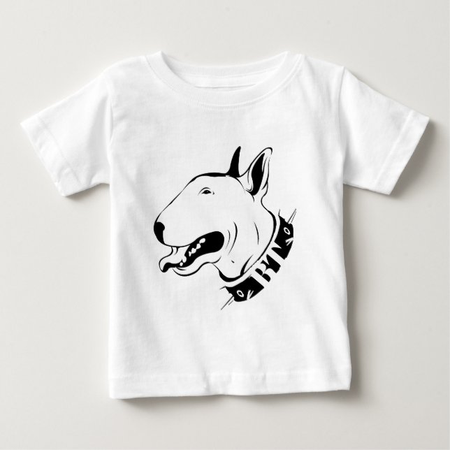 Lycklig tjurTerrier T Shirt (Framsida)