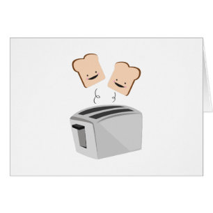 Lycklig Toaster Hälsningskort