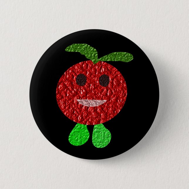 Lycklig Tomato Button Knapp (Framsida)
