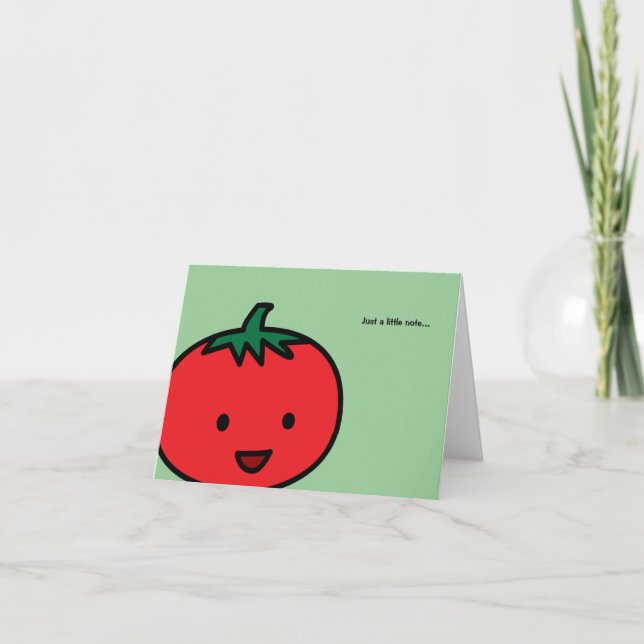 Lycklig Tomato Red Vegetable Fruit Kort (Framsida)