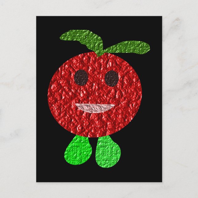 Lycklig Tomato-vykort Vykort (Framsida)