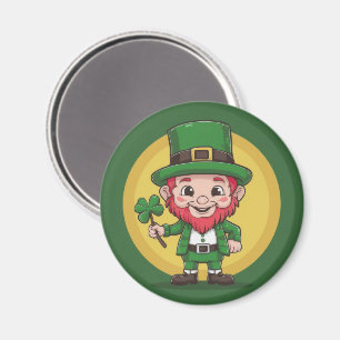 Lycklig Tomte och Klöver Magnet