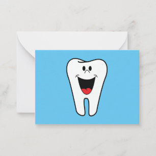 Lycklig Tooth Anteckningskort