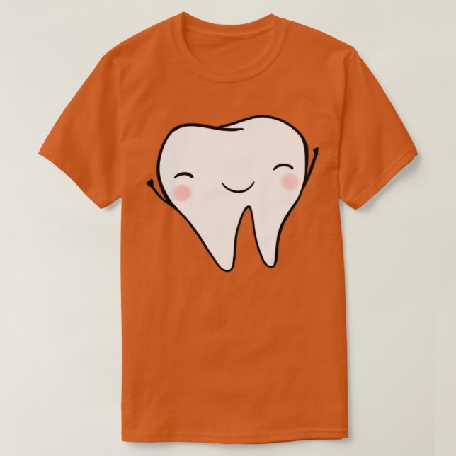 Lycklig Tooth Black T Shirt (Design framsida)