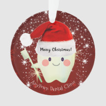 Lycklig Tooth i Santa Hat julOrnament