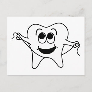 Lycklig Tooth Vykort