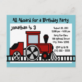 Lycklig Track Tåg Vykort