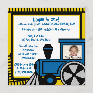 Lycklig Tracks Railroad Inbjudningar