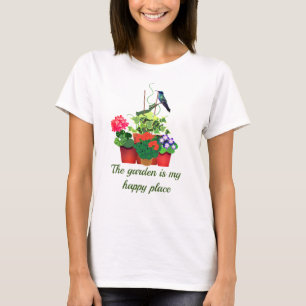 Lycklig Trädgårdsskötsel / Blomsterträdgård med Ko T Shirt