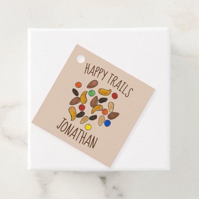 Lycklig Trails Camping Trail Mix Adjö Pension Gåvor Etiketter (På plats)