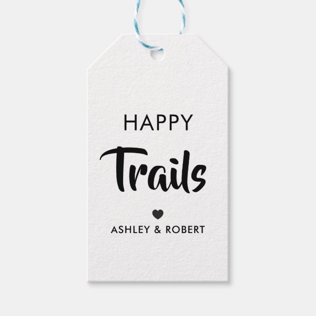 Lycklig Trails Gift Märkre, Nöt & Trail Mix Märkre Presentetikett (Framsidan)