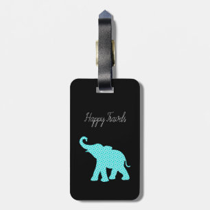 Lycklig Travels Elephant-Art Unique Loggage Tag Bagagebricka