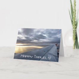 Lycklig Travels-hälsningskort Kort