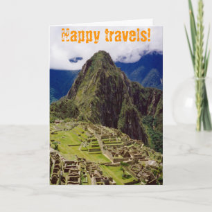 "Lycklig Travels" Machu Picchu, Peru Kort