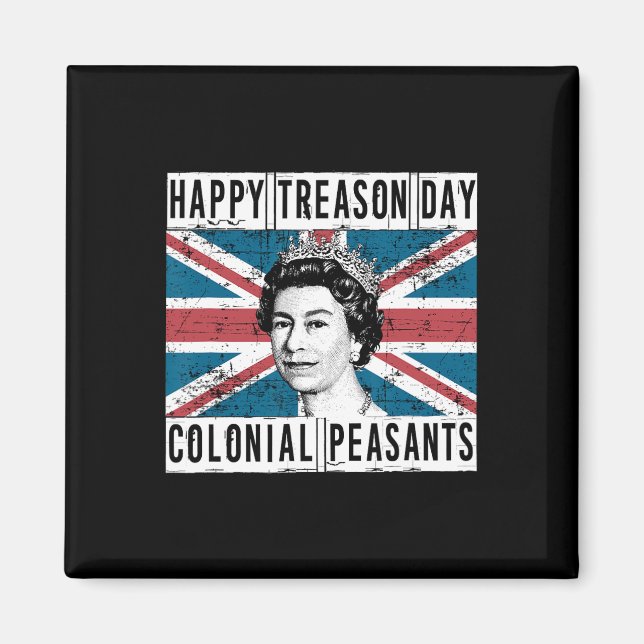 Lycklig Tresedagen British 4:e juli Magnet (Framsidan)