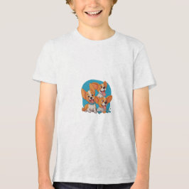 Lycklig trio av lekfull Corgis T Shirt