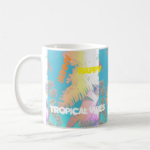 Lycklig Tropiska Vibes Handflatan Träd Mugg Kopp