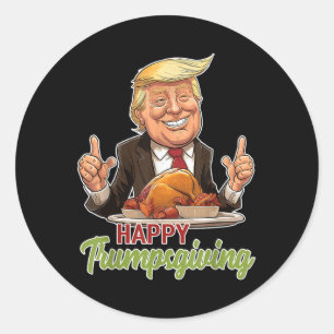 Lycklig Trumpsgiving - Donald Trump Dinner with Tu Runt Klistermärke