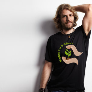 Lycklig Tu B'shvat / Bishvat Grönt Planting T Shirt