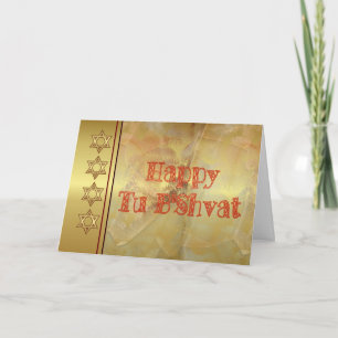 Lycklig Tu B'Shvat Tu bishvat judisk helgdag Helgkort