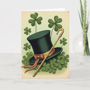 Lycklig Tur Kappa St Patricks Dag-Kort Kort