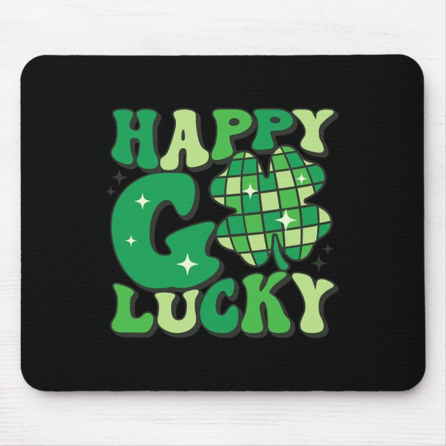 Lycklig tur Shamrock St Patricks Day Kvinnor Män  Musmatta (Framsidan)