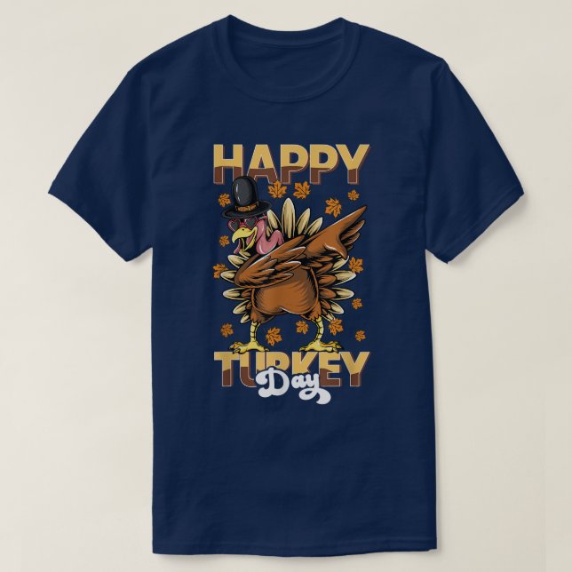 Lycklig Turkiet Dag Kute Turkiet Thanksgiving dag  T Shirt (Design framsida)