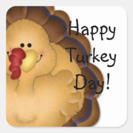 Lycklig Turkiet Dag Sticker Fyrkantigt Klistermärke