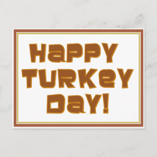 LYCKLIG TURKIET DAG! Thanksgiving Hälsning Helg Vykort